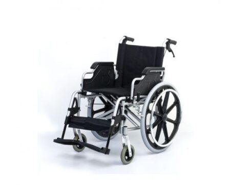 Wheelchair - Allum / Nylon , lightweight , detachable arm and foot rests